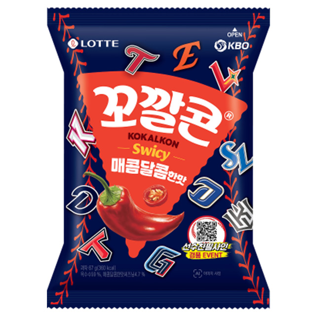 KBO 꼬깔콘 매콤달콤한맛 67g (12개입 1박스)