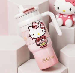 헬로키티 화이트핑크 대용량 투톤 텀블러 900ml