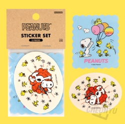 스누피 스티커 2매 세트_스누피프렌즈 (낱개1개)