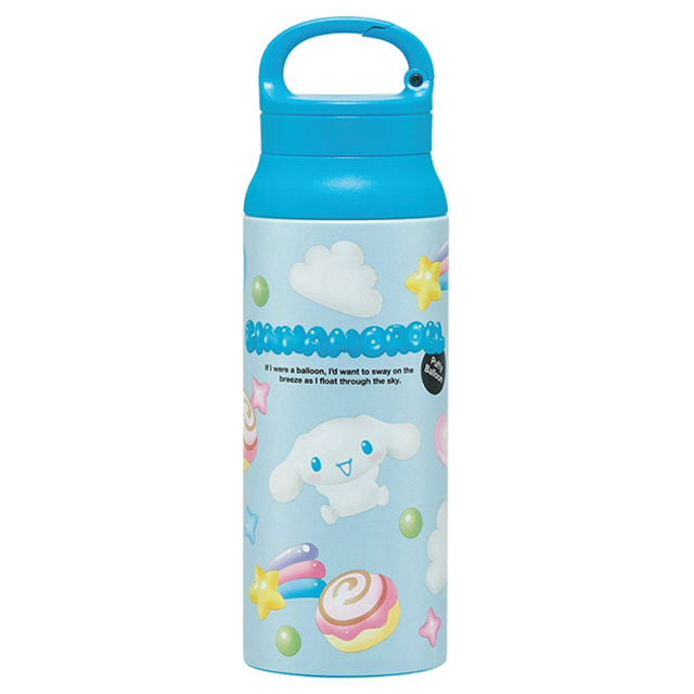 시나모롤 퍼피 벌룬 카라비너 핸들 스텐 보틀 600ml