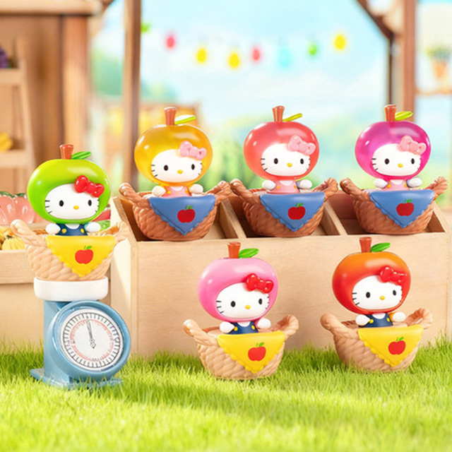 헬로키티 사과바구니 랜덤 피규어
