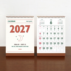 2027 루나 레트로 음력 탁상 달력 (절기 미니 데스크 캘린더)