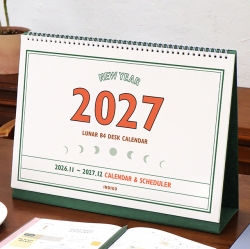 2027 루나 레트로 대형 B4 음력 탁상 달력 (데스크 캘린더 스케줄러)