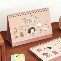2027 일상 탁상 달력 (감성 일러스트 데스크 캘린더)