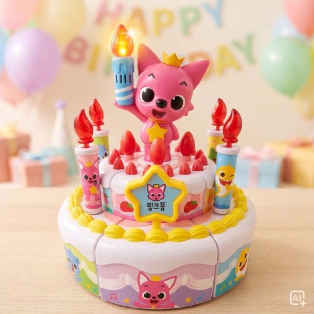 핑크퐁 멜로디 생일케이크