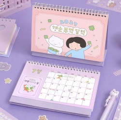 2027 행운 부적 탁상 달력 (일러스트 미니 데스크 캘린더)
