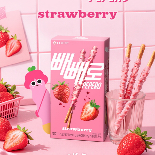 빼빼로 딸기 37g