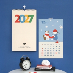2027 슬로우 벽걸이달력 일러스트 월 캘린더 