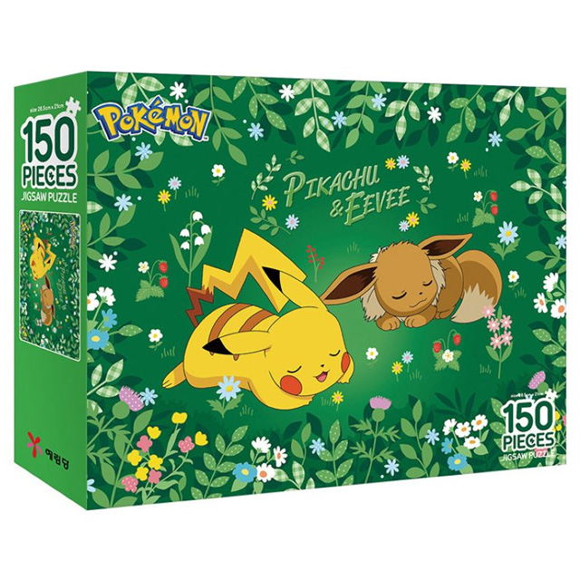 포켓몬스터 직소퍼즐 150pcs_숲속의 피카츄와 이브이