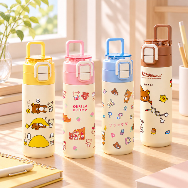 리락쿠마 이중 빨대 텀블러 480ml ver.2