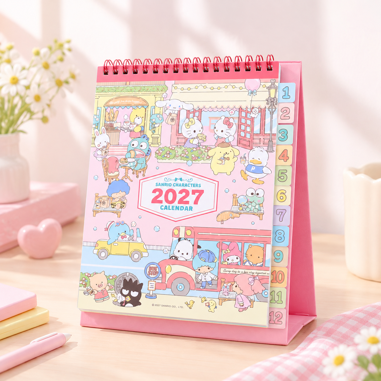 산리오 2027년 인덱스 탁상 달력